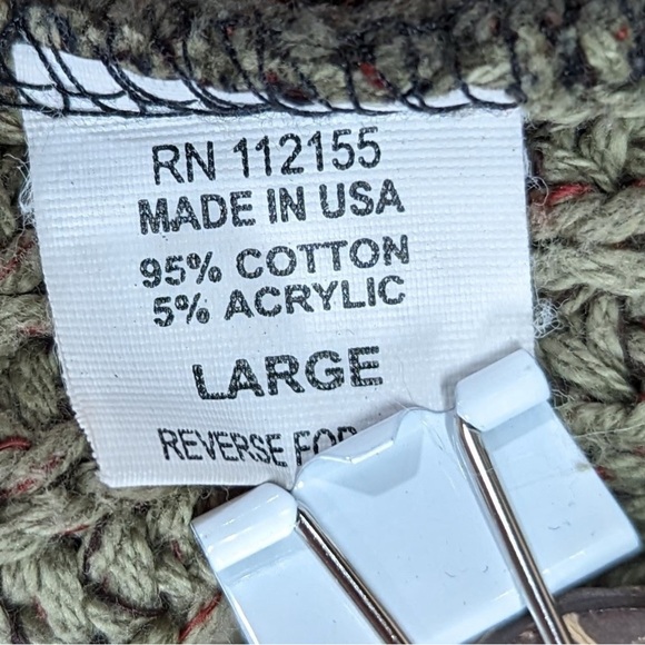 Margaret Winters Classic Colorblock Chunky Knit Sweater Cardigan Size Large - Picture 4 of 9